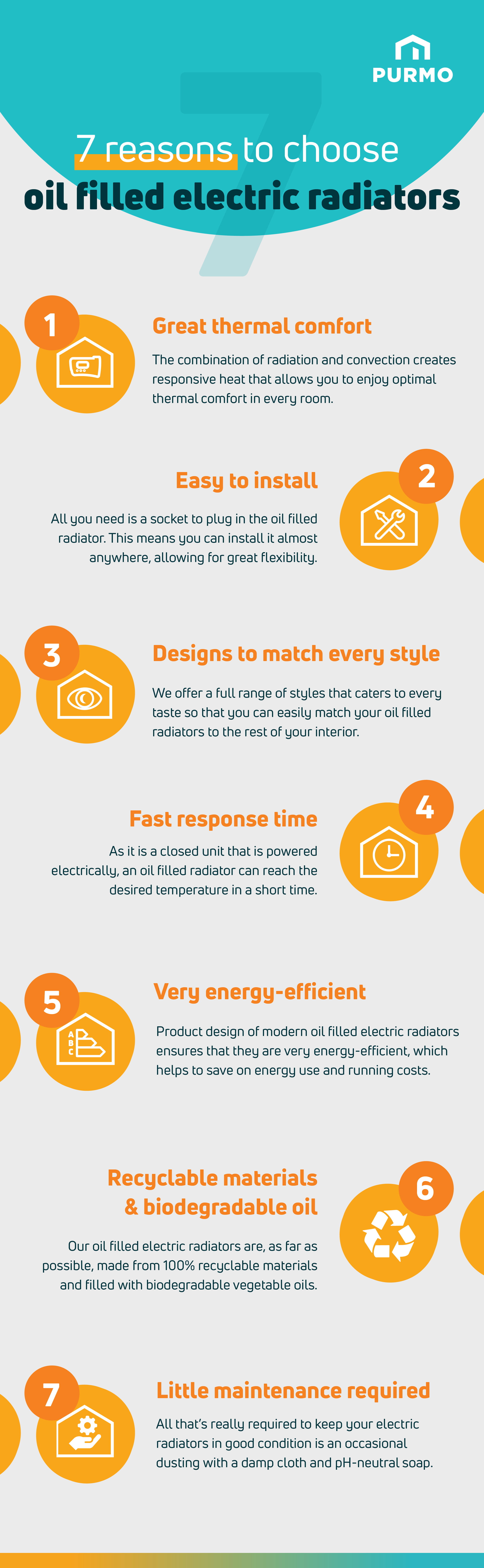 7 reasons to choose oil filled electric radiators infographic
