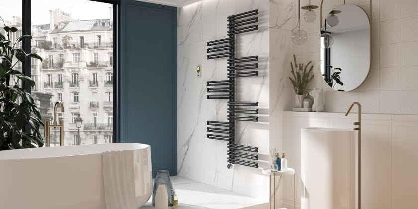 Twist electric towel radiator Figuresse range
