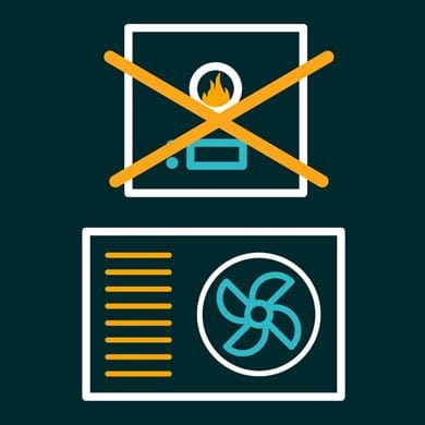 gas boiler ban combination heat pump radiators underfloor heating