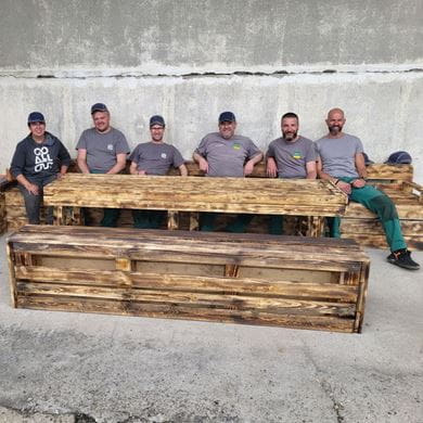 Sustainable pallet furniture Finimetal
