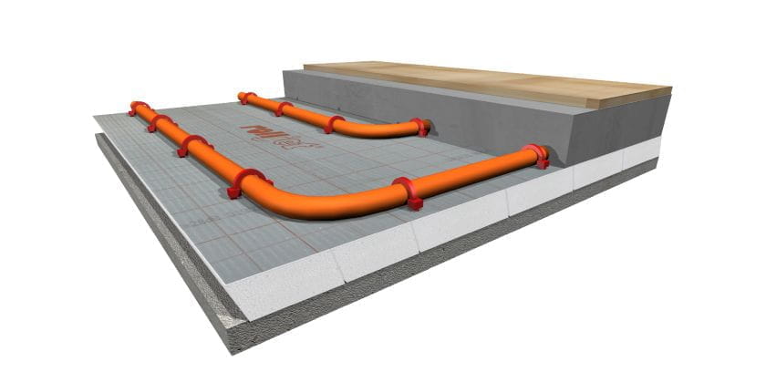 Rolljet underfloor heating with PexPenta pipes from Purmo